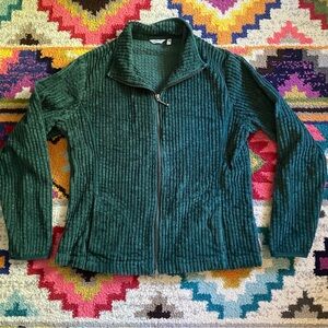 Woolrich Wide Wale Corduroy Zip Up Dark Green Jacket